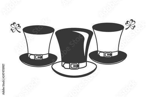 Wallpaper Mural happy saint patricks day label with balloons icons Torontodigital.ca