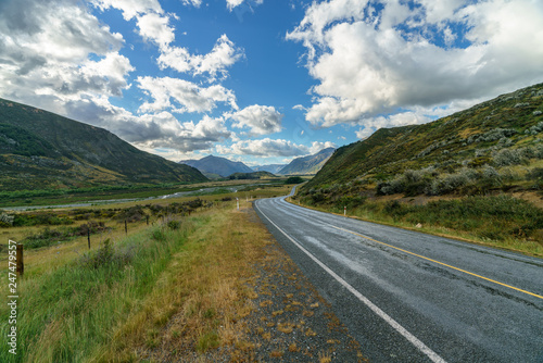 on the road in the mountains, arthurs pass, new zealand 7