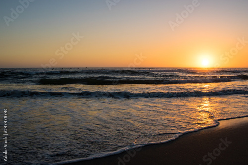 wave  sand  sunset