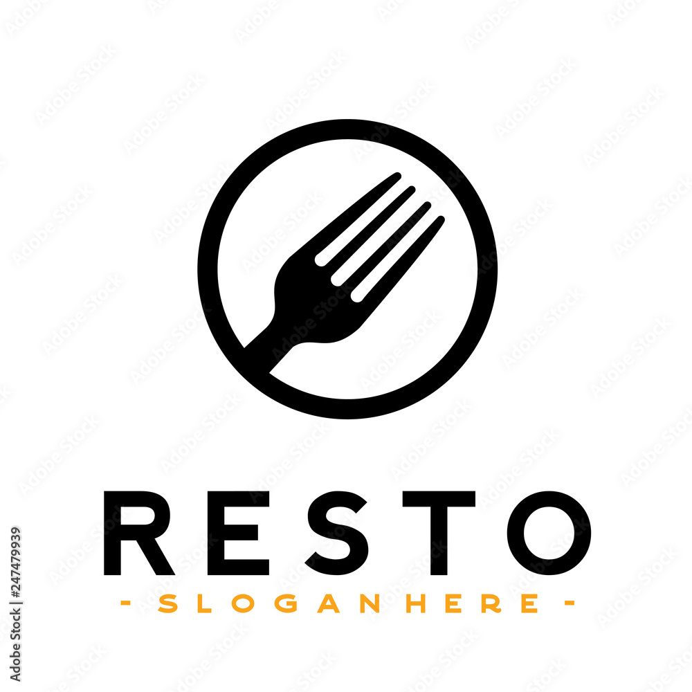 Fork and flames, grill, hot fork Logo Vector Inspiration Fork and flames, grill, hot fork Logo Vector Inspiration