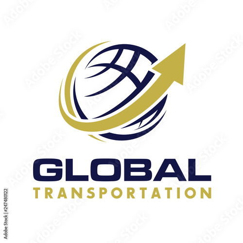 Global Transportation and logistics company logo vector