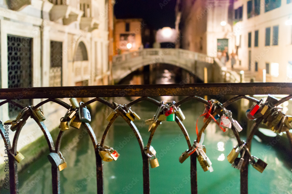 Lock Bridge In Venice