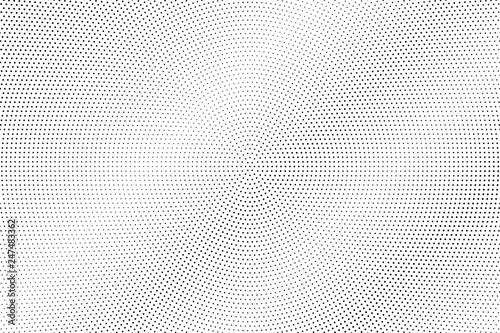 Black and white halftone vector texture. Subtle dotted gradient. Micro dotwork surface for vintage effect
