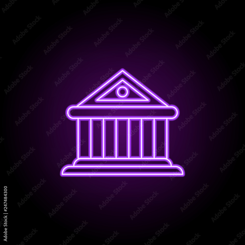 bank building outline icon. Elements of Banking & Finance in neon style icons. Simple icon for websites, web design, mobile app, info graphics bank building outline icon. Elements of Banking & Finance in neon style icons. Simple icon for websites, web design, mobile app, info graphics