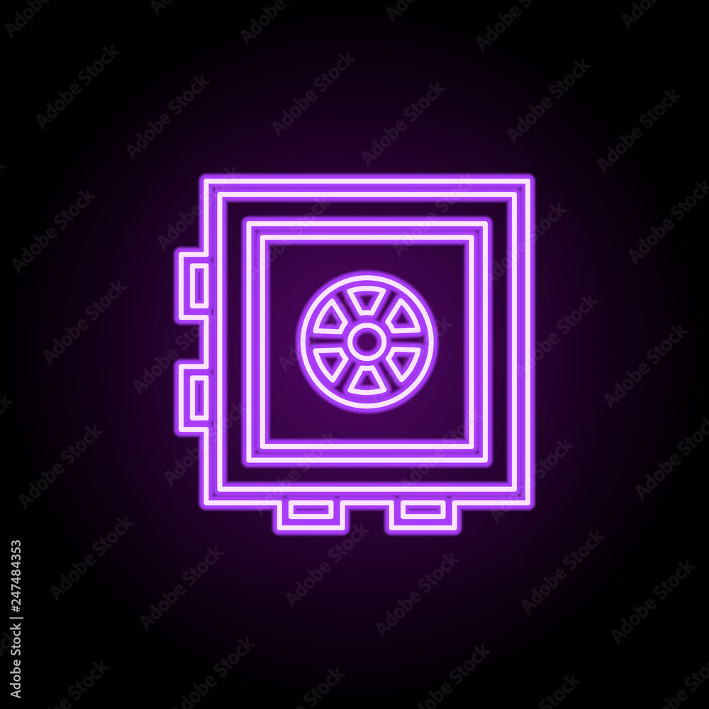 safe box deposit outline icon. Elements of Banking & Finance in neon style icons. Simple icon for websites, web design, mobile app, info graphics safe box deposit outline icon. Elements of Banking & Finance in neon style icons. Simple icon for websites, web design, mobile app, info graphics