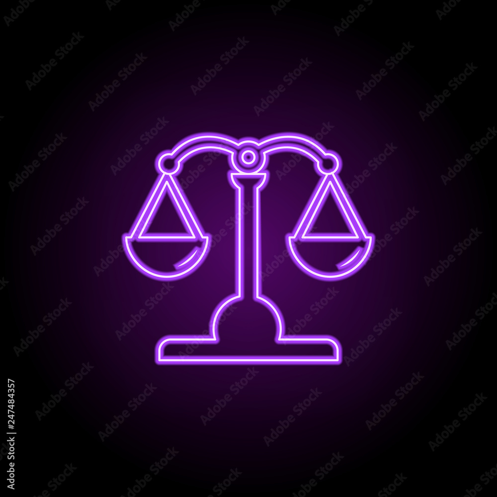 law scales outline icon. Elements of Banking & Finance in neon style icons. Simple icon for websites, web design, mobile app, info graphics law scales outline icon. Elements of Banking & Finance in neon style icons. Simple icon for websites, web design, mobile app, info graphics
