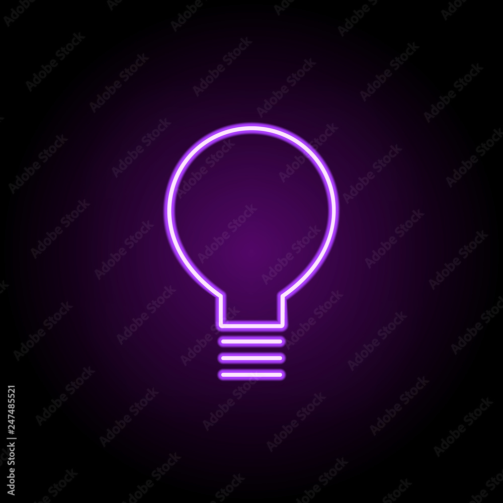 bulb outline icon. Elements of Education in neon style icons. Simple icon for websites, web design, mobile app, info graphics bulb outline icon. Elements of Education in neon style icons. Simple icon for websites, web design, mobile app, info graphics