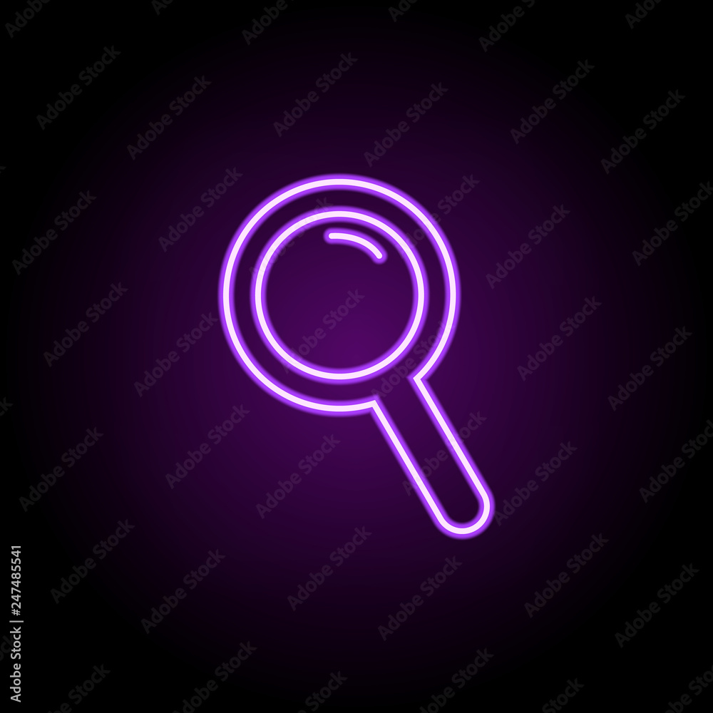 magnifier outline icon. Elements of Education in neon style icons. Simple icon for websites, web design, mobile app, info graphics magnifier outline icon. Elements of Education in neon style icons. Simple icon for websites, web design, mobile app, info graphics