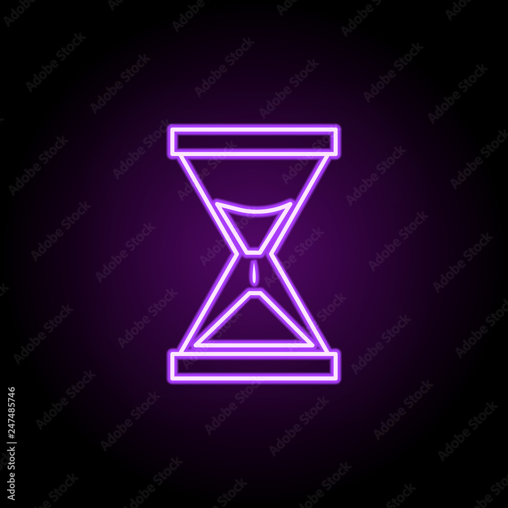 hourglass outline icon. Elements of Education in neon style icons. Simple icon for websites, web design, mobile app, info graphics hourglass outline icon. Elements of Education in neon style icons. Simple icon for websites, web design, mobile app, info graphics