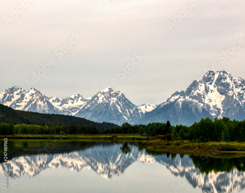 lake reflection in mountains