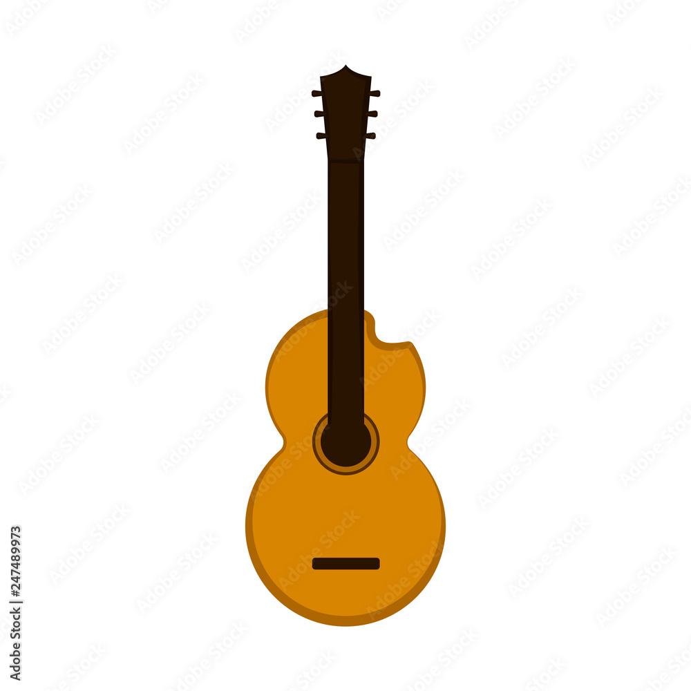 Fototapeta premium Isolated guitar icon. Musical instrument. Vector illustration design