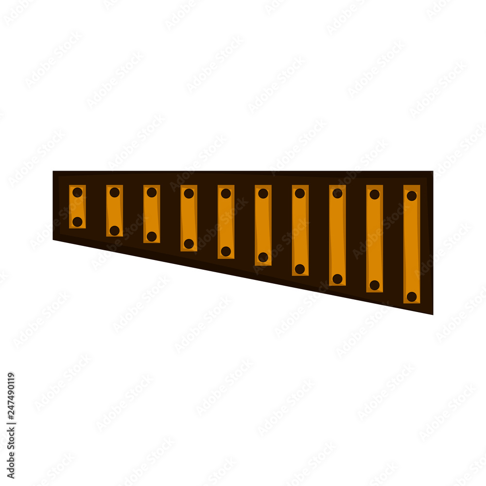 Isolated marimba icon. Musical instrument. Vector illustration design