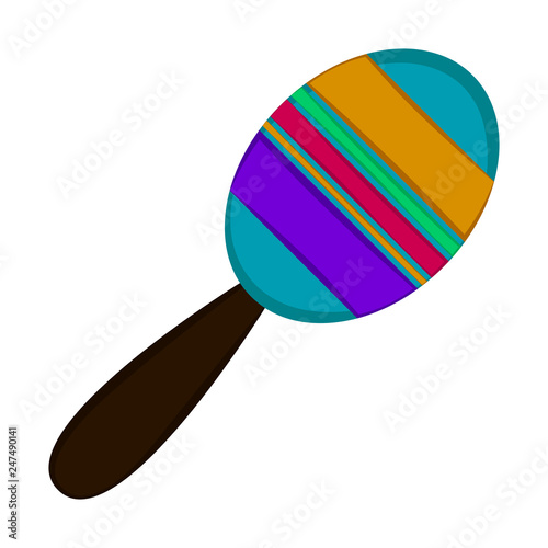 Isolated maraca icon. Musical instrument. Vector illustration design
