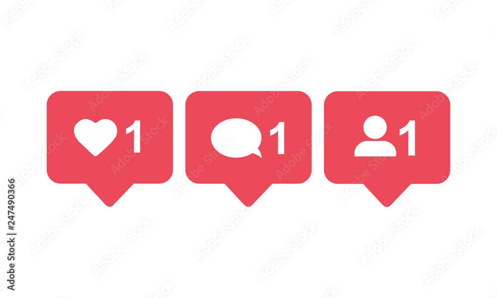 Notification Icon, Follow icon vector Notification Icon, Follow icon vector