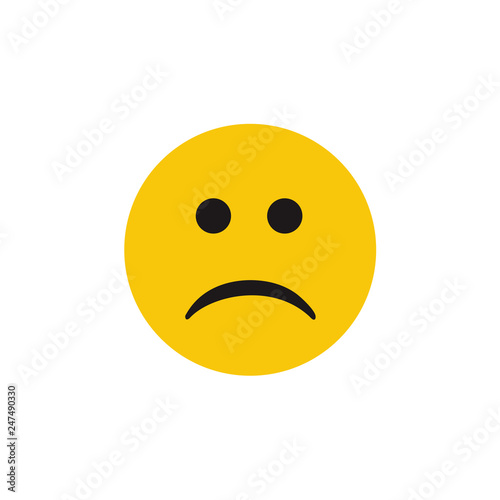 Sad face emoticon icon