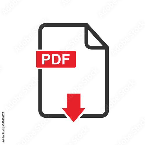 PDF download icon vector. Pdf icon © OLYVIA