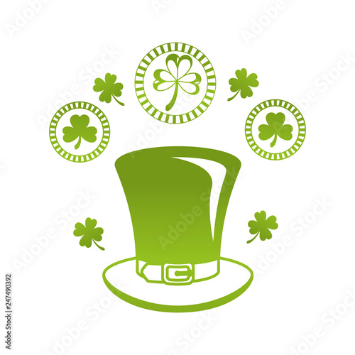 wishing you a happy st patricks day label icons photo