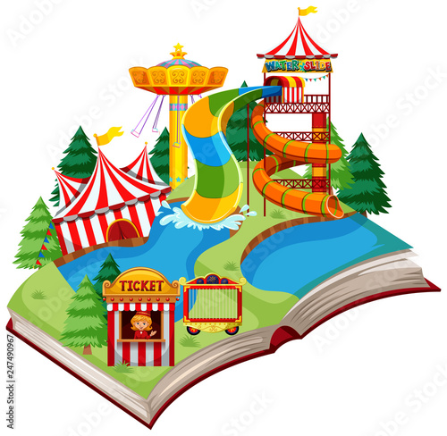 Open book fun park theme