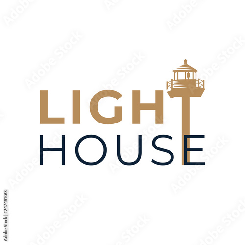 Lighthouse Logo. Vector design	