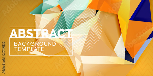 Triangular low poly background design