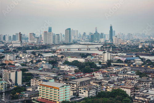 Obraz na płótnie Bangkok city building tower w salonie