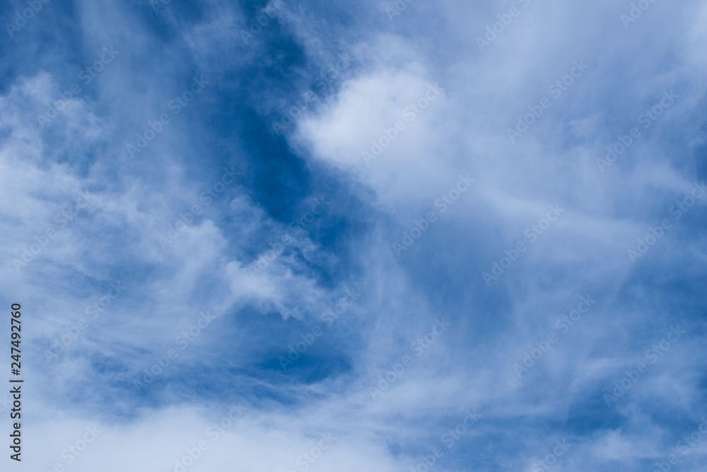 clouds on the blue sky