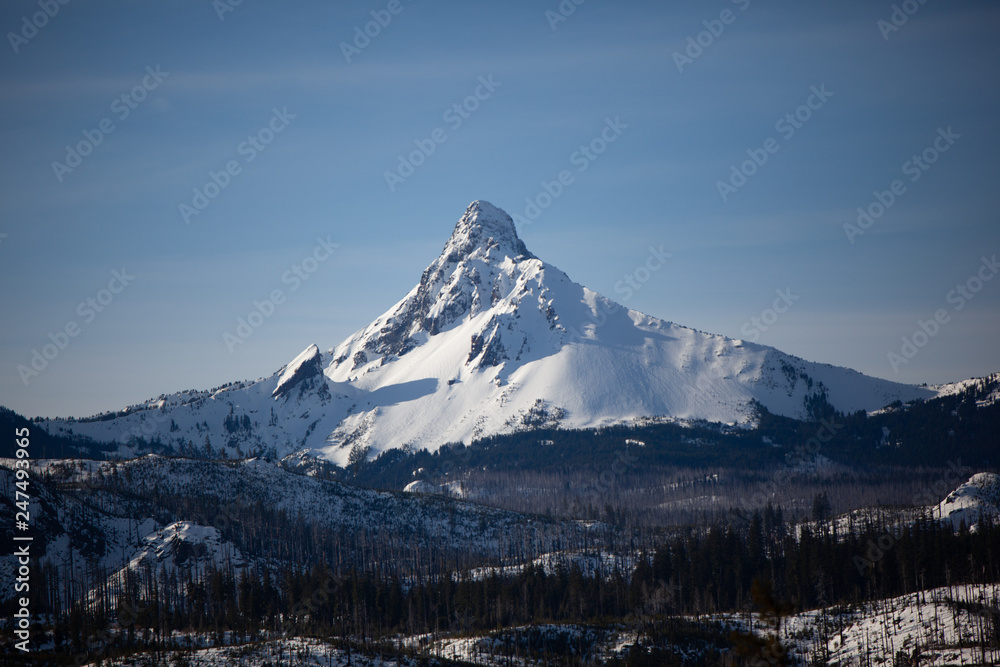 Mt Washington with snow - Cascade Mountain Range
