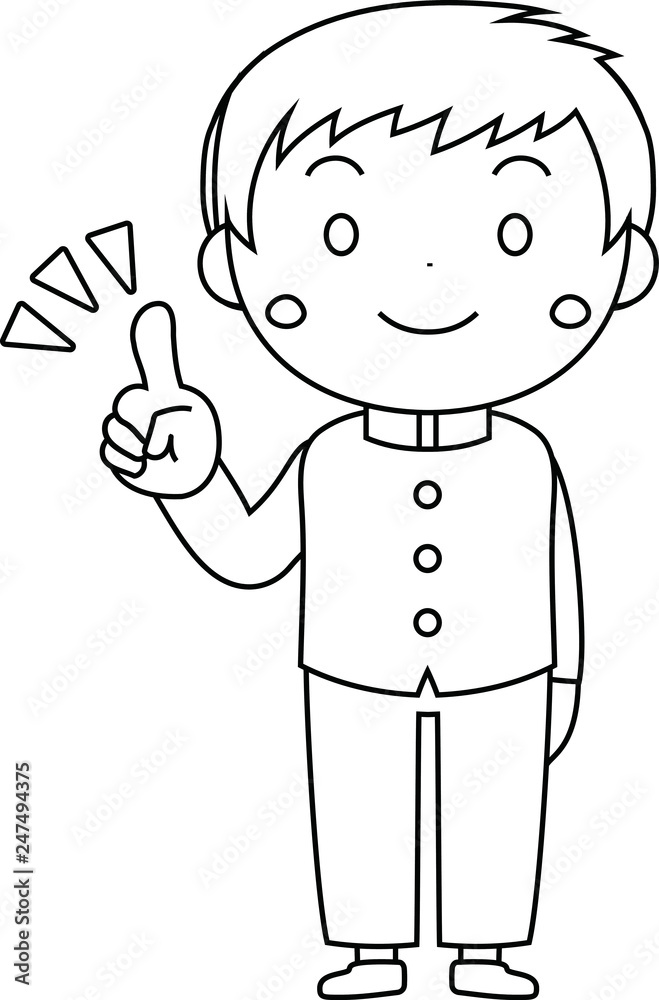 sprightly male students representing emotion outline sprightly male students representing emotion outline