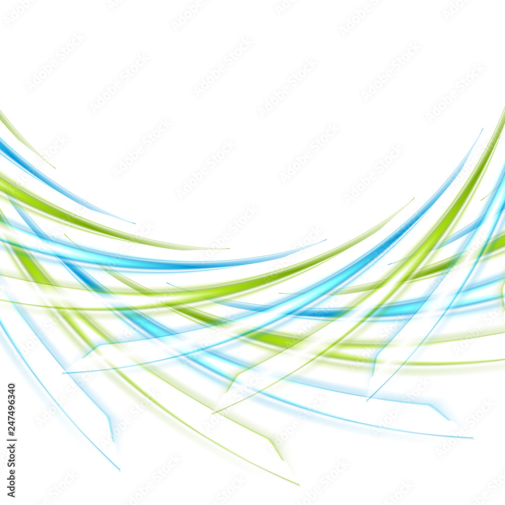 Blue and green curved shapes abstract background Blue and green curved shapes abstract background
