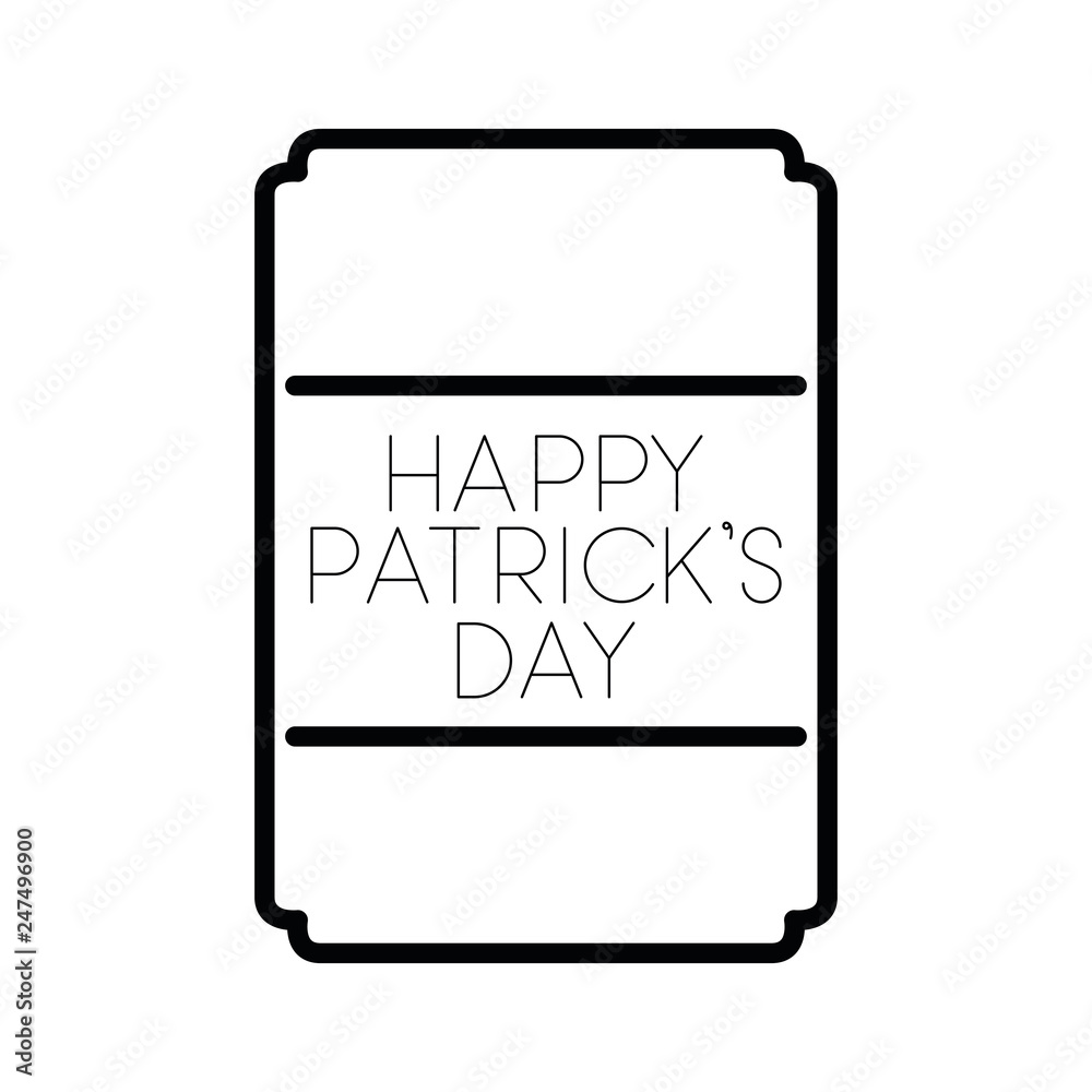 st patricks day label with clover and elf hat icons st patricks day label with clover and elf hat icons