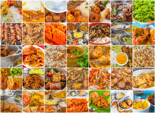 collage de plats créoles, gastronomie réunionnaise 