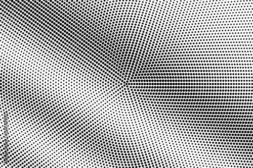 Black on white halftone vector texture. Smooth perforated surface. Frequent dotwork gradient for vintage effect.