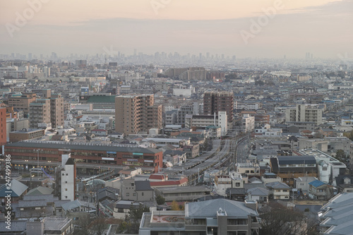 箕面から見た大阪の夕景
