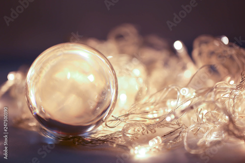 Cristal ball Abstract lighting Bokeh defocused background from cristal light fixture