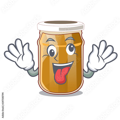 Crazy almond butter isolated in the mascot