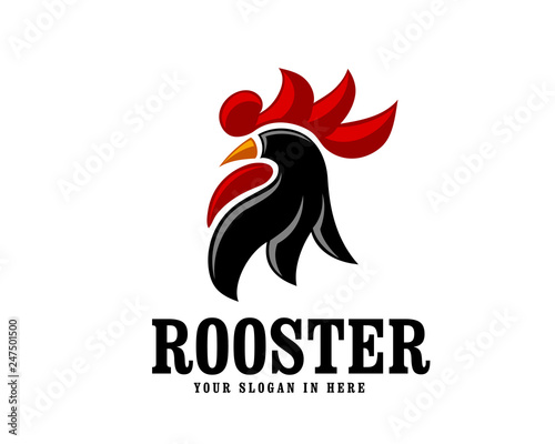 elegant vector rooster head logo design inspiration