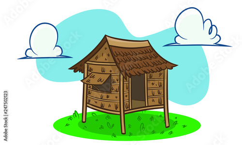 nipa hut cartoon