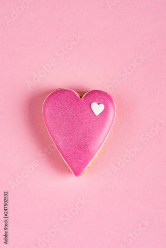 Heart shaped cookies made by hand