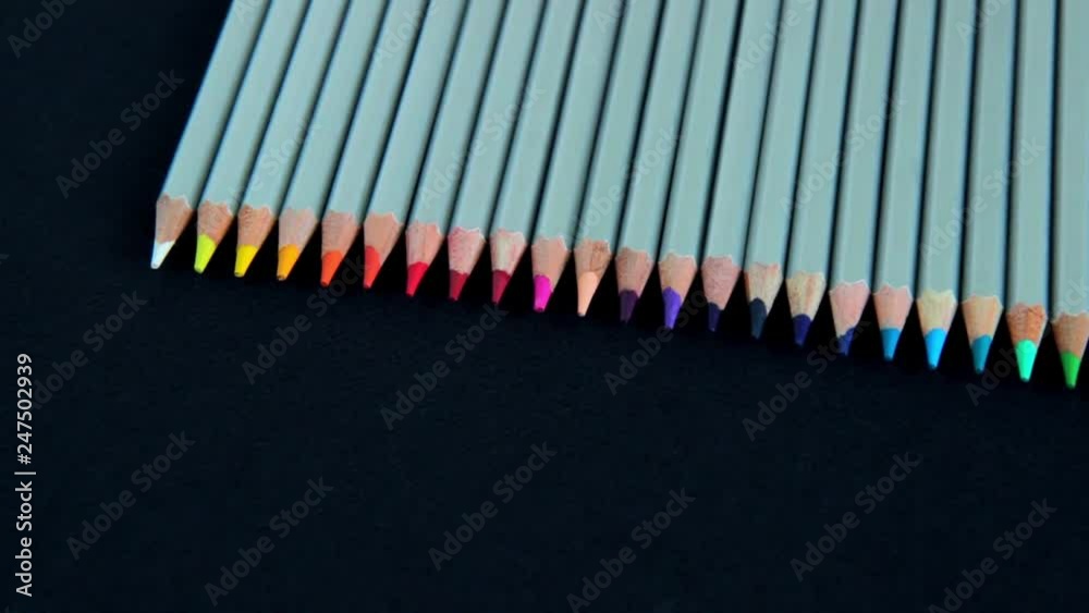 Many pencils on black background. Back to school Many pencils on black background. Back to school
