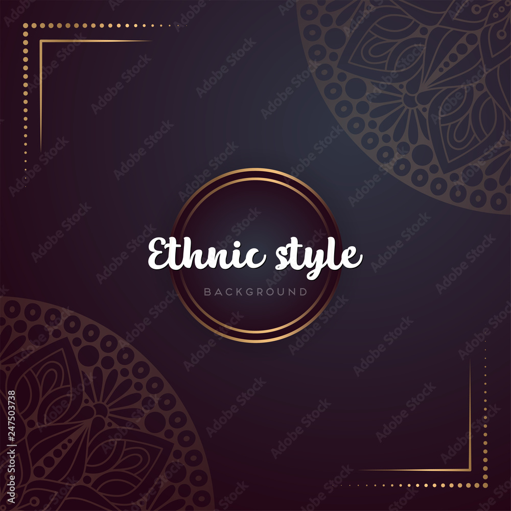 Gold background with mandala