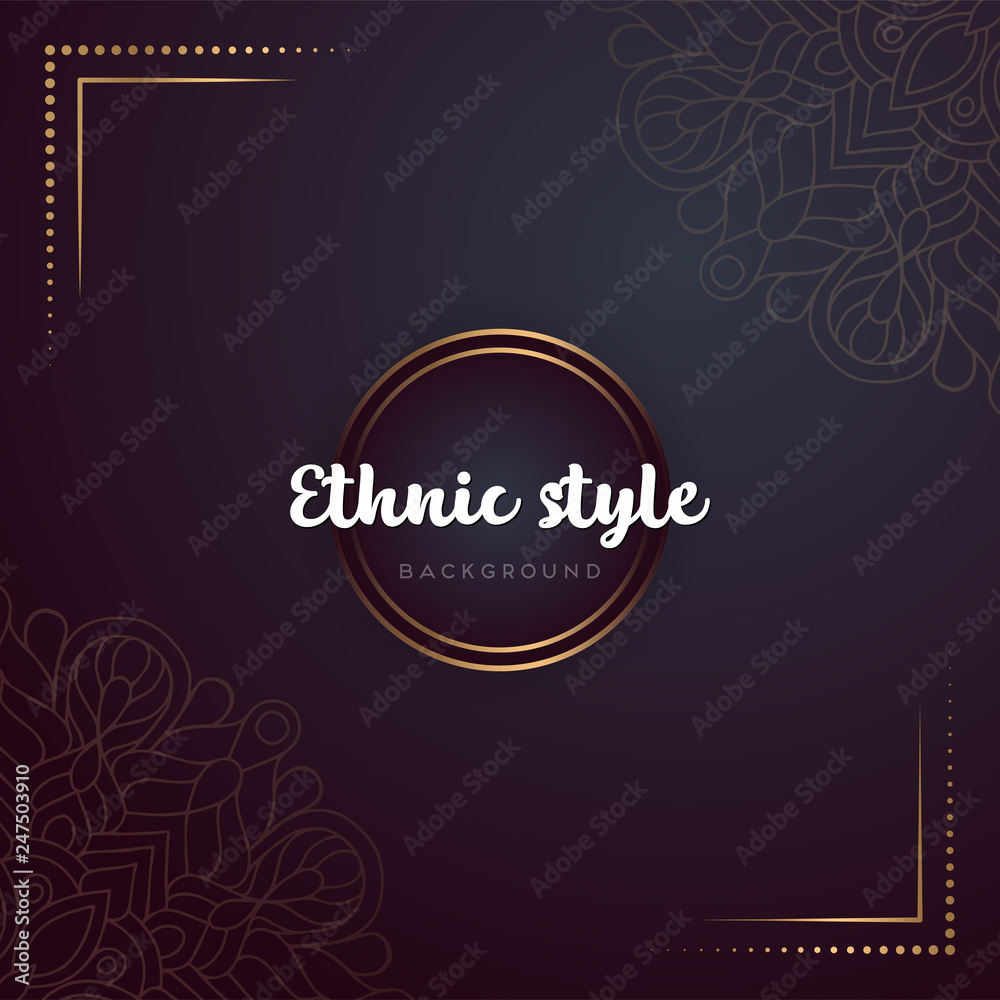 Gold background with mandala Gold background with mandala