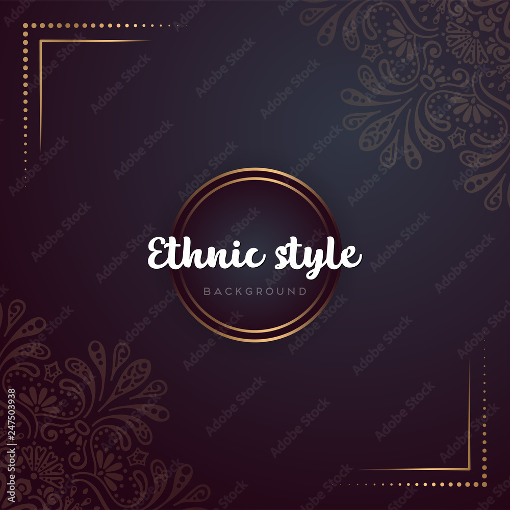 Gold background with mandala