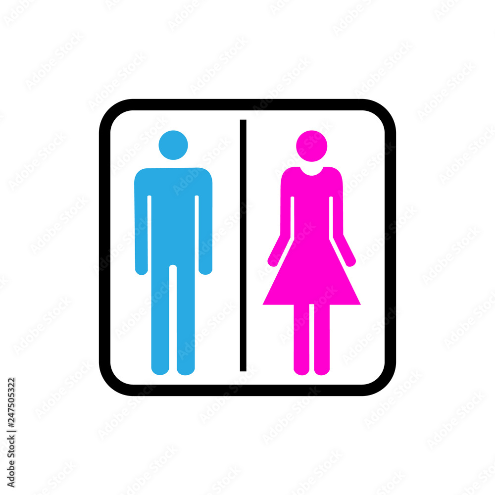 Sign WC icon. Vector concept illustration for design. Sign WC icon. Vector concept illustration for design.
