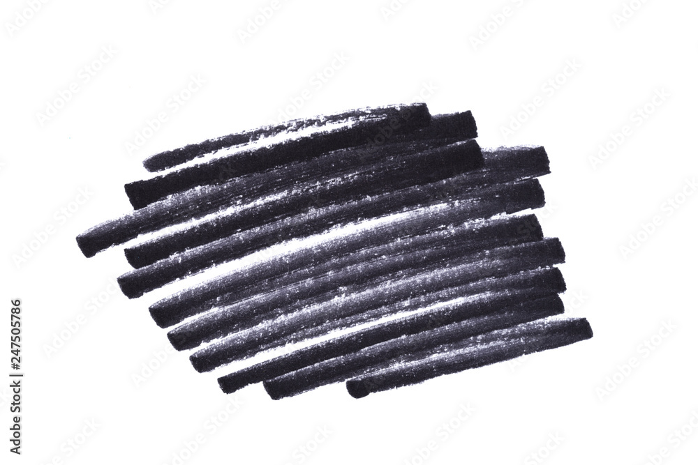 Black highlight stripes, banners drawn with markers. Stylish highlight elements for design. Black highlight stripes, banners drawn with markers. Stylish highlight elements for design.