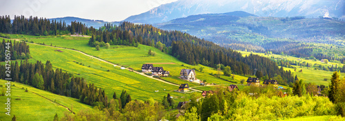 Obraz na płótnie Poland spring Tatra mountains panorama w salonie