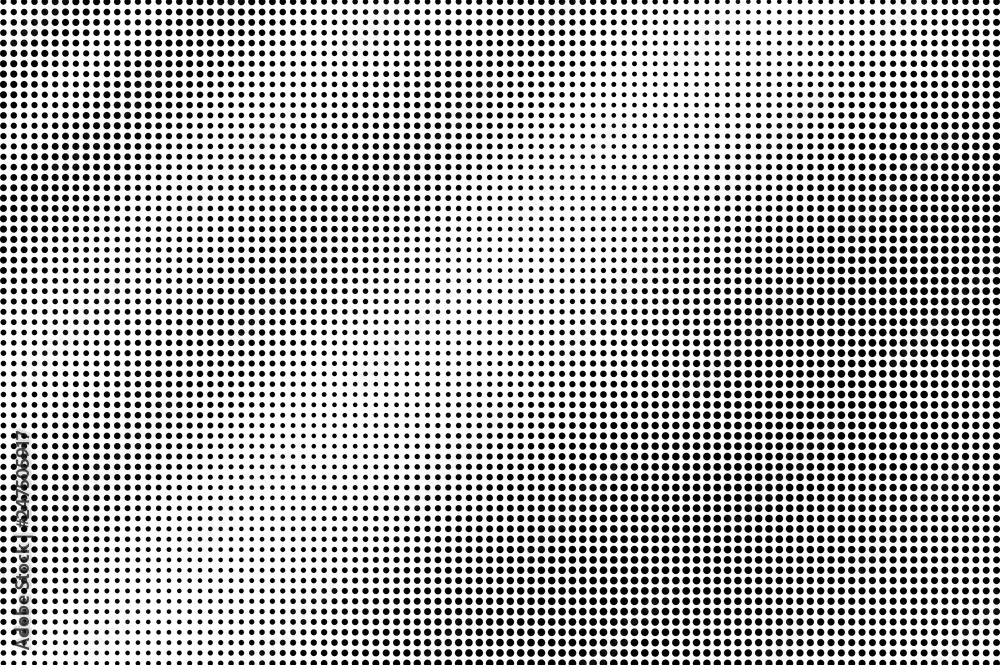 Black on white halftone vector texture. Smooth perforated surface. Subtle dotwork gradient Black on white halftone vector texture. Smooth perforated surface. Subtle dotwork gradient