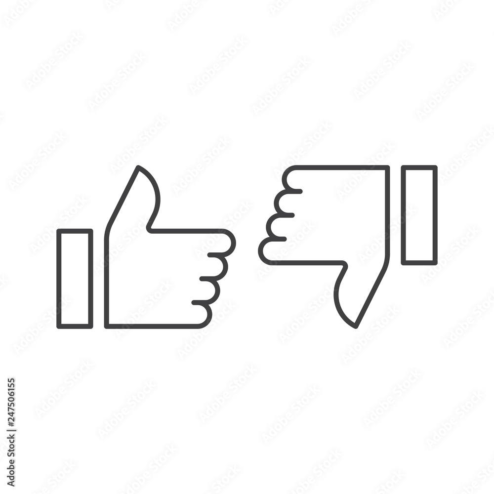thumb up, like dislike icon vector thumb up, like dislike icon vector
