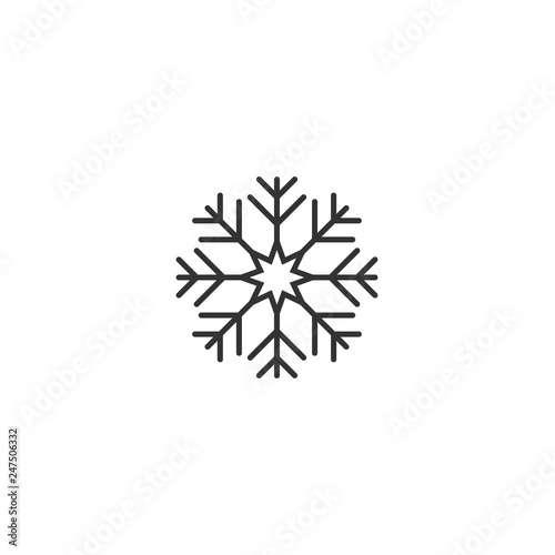 Snowflake outline vector icon