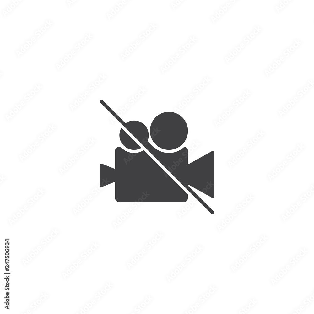 No video camera icon vector No video camera icon vector