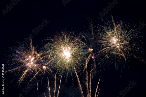 Fireworks display in the sky